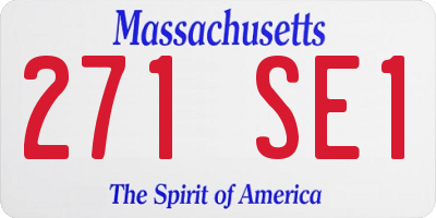 MA license plate 271SE1