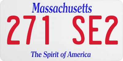MA license plate 271SE2