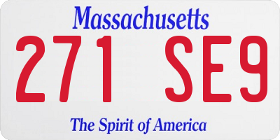 MA license plate 271SE9