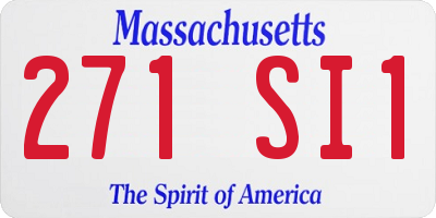 MA license plate 271SI1