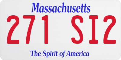 MA license plate 271SI2