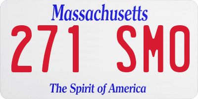 MA license plate 271SM0