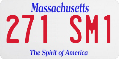 MA license plate 271SM1