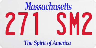 MA license plate 271SM2