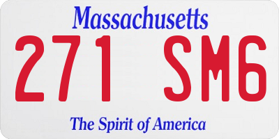 MA license plate 271SM6