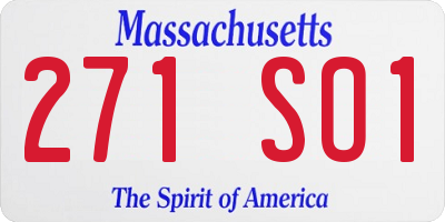 MA license plate 271SO1