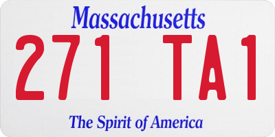 MA license plate 271TA1