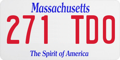 MA license plate 271TD0