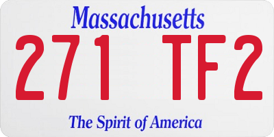 MA license plate 271TF2