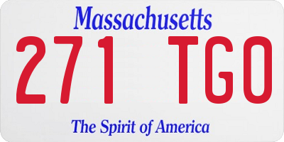MA license plate 271TG0