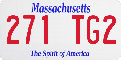 MA license plate 271TG2