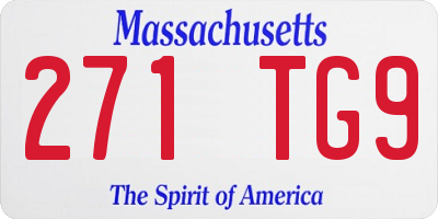MA license plate 271TG9