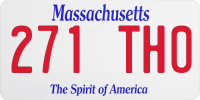MA license plate 271TH0