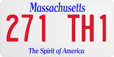 MA license plate 271TH1