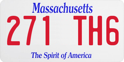 MA license plate 271TH6