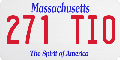 MA license plate 271TI0
