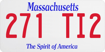 MA license plate 271TI2