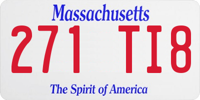 MA license plate 271TI8