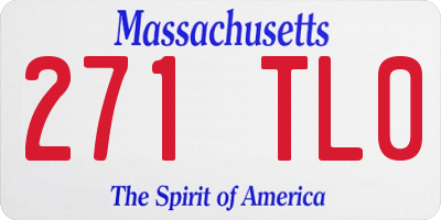 MA license plate 271TL0