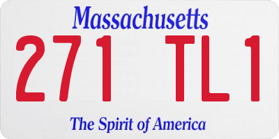 MA license plate 271TL1