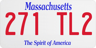 MA license plate 271TL2
