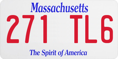 MA license plate 271TL6