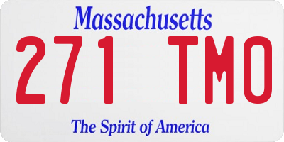 MA license plate 271TM0