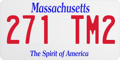 MA license plate 271TM2