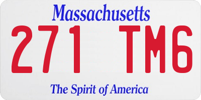 MA license plate 271TM6