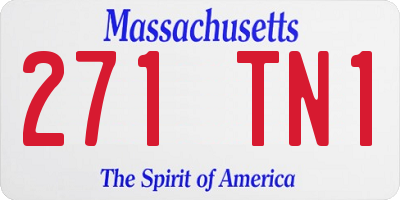 MA license plate 271TN1