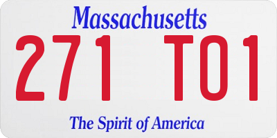 MA license plate 271TO1