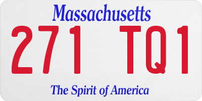 MA license plate 271TQ1