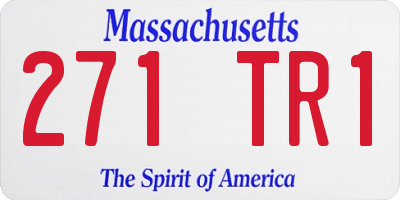 MA license plate 271TR1