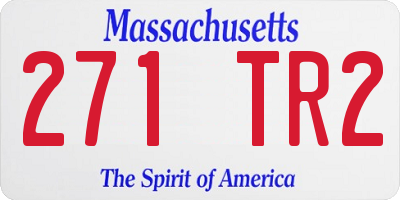 MA license plate 271TR2