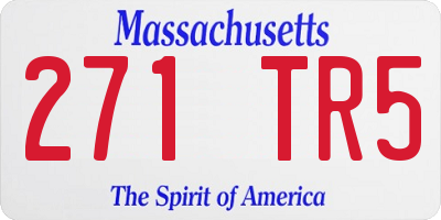MA license plate 271TR5