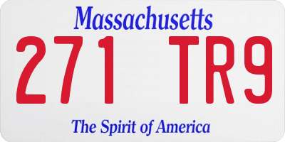 MA license plate 271TR9