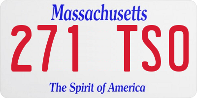 MA license plate 271TS0