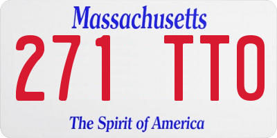 MA license plate 271TT0