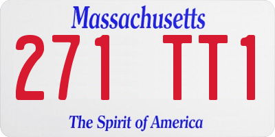 MA license plate 271TT1