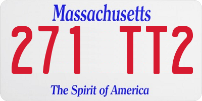 MA license plate 271TT2
