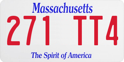 MA license plate 271TT4