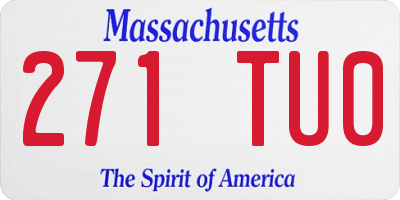 MA license plate 271TU0