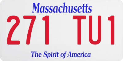 MA license plate 271TU1