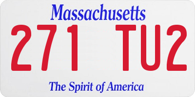 MA license plate 271TU2