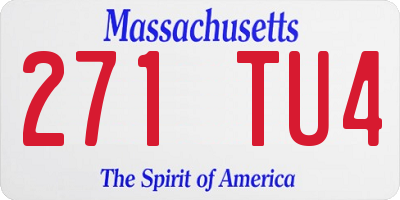 MA license plate 271TU4