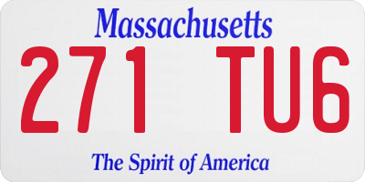 MA license plate 271TU6