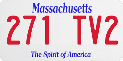 MA license plate 271TV2