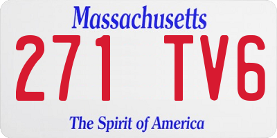 MA license plate 271TV6