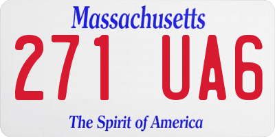 MA license plate 271UA6