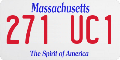 MA license plate 271UC1